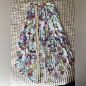 Bisou Bisou High Low Skirt size XS Sheer with Lining
